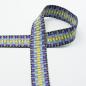 Preview: Gurtband Jacquard Aztek Blau Gelb 38 mm